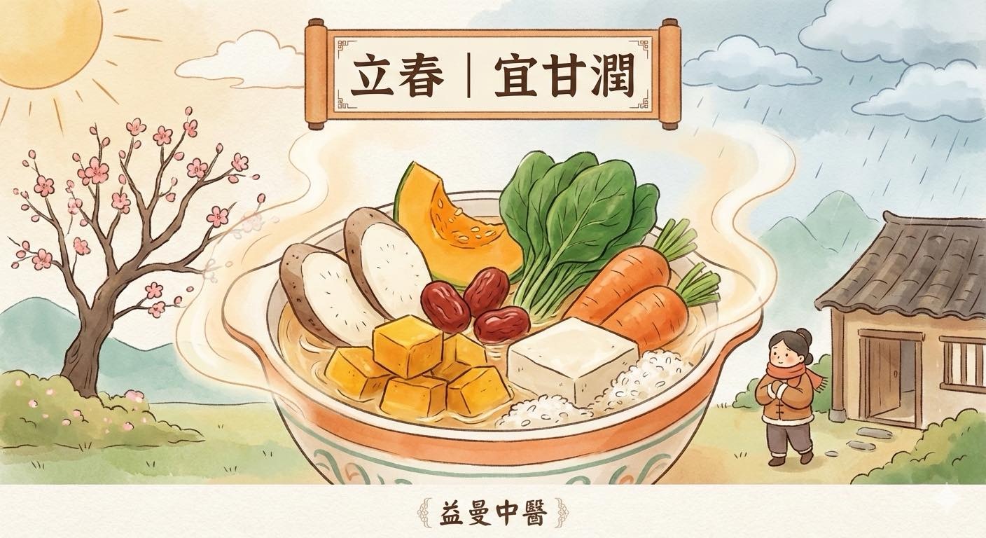 立春，宜甘潤，春天，初春，食補，養生