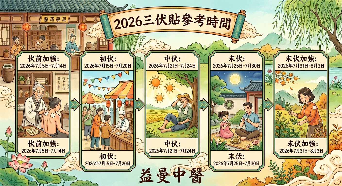 拒絕當冬天的人體冰棒！2026三伏貼時間出爐，趁夏天把身體暖爐開起來！