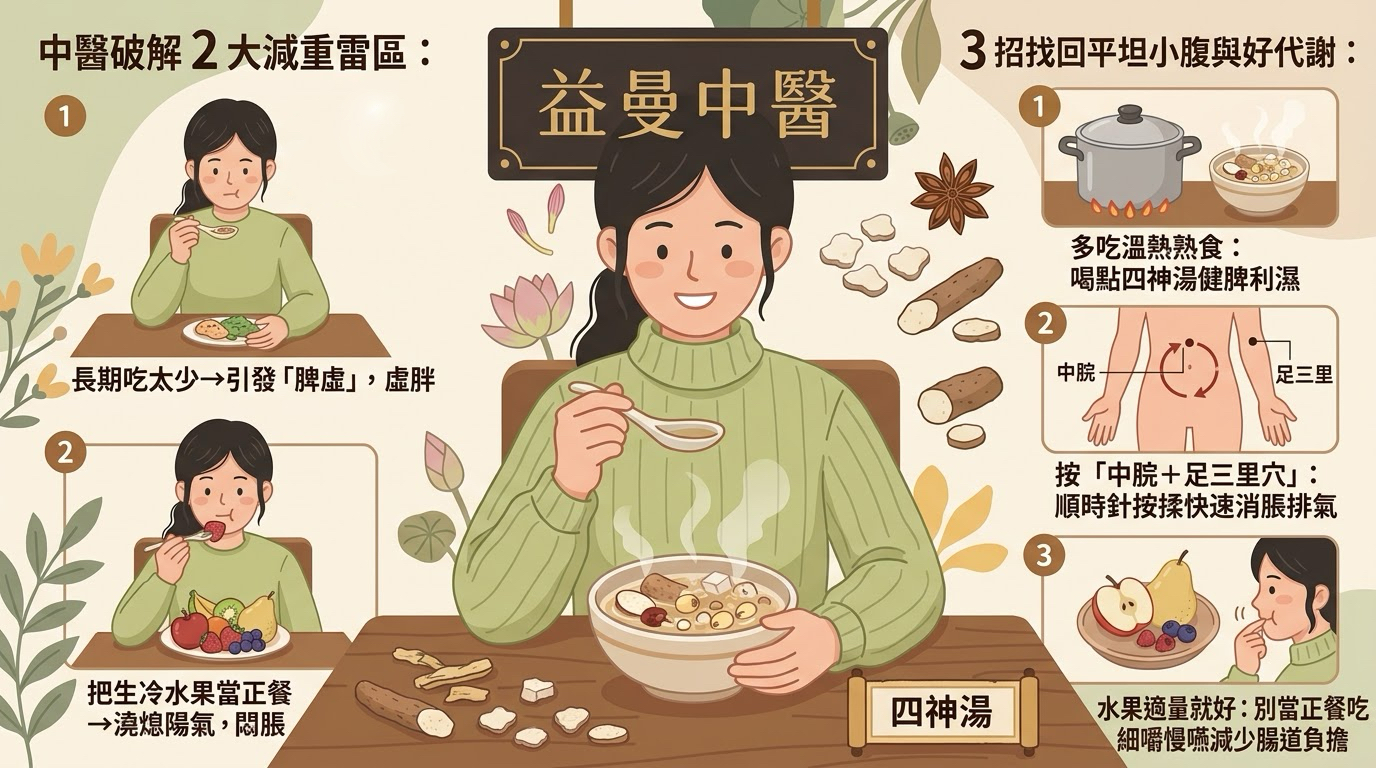 越少吃肚子越脹？中醫破解 2 大摧毀代謝的減肥迷思