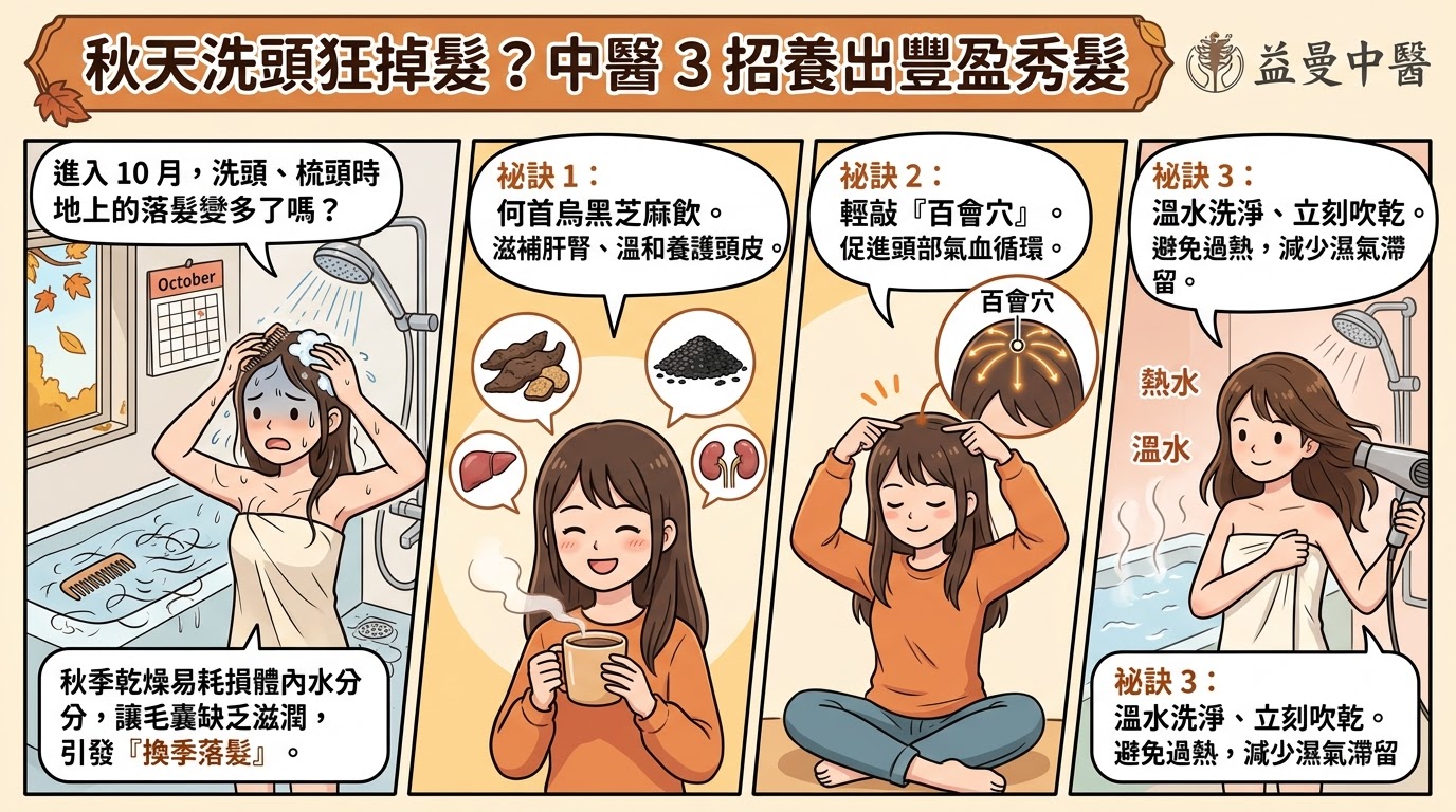 換季狂掉髮？中醫 3 招救回髮際線！