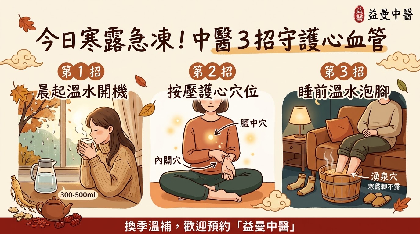 寒露 急凍 防心梗！中醫 3 招保命晨間守則