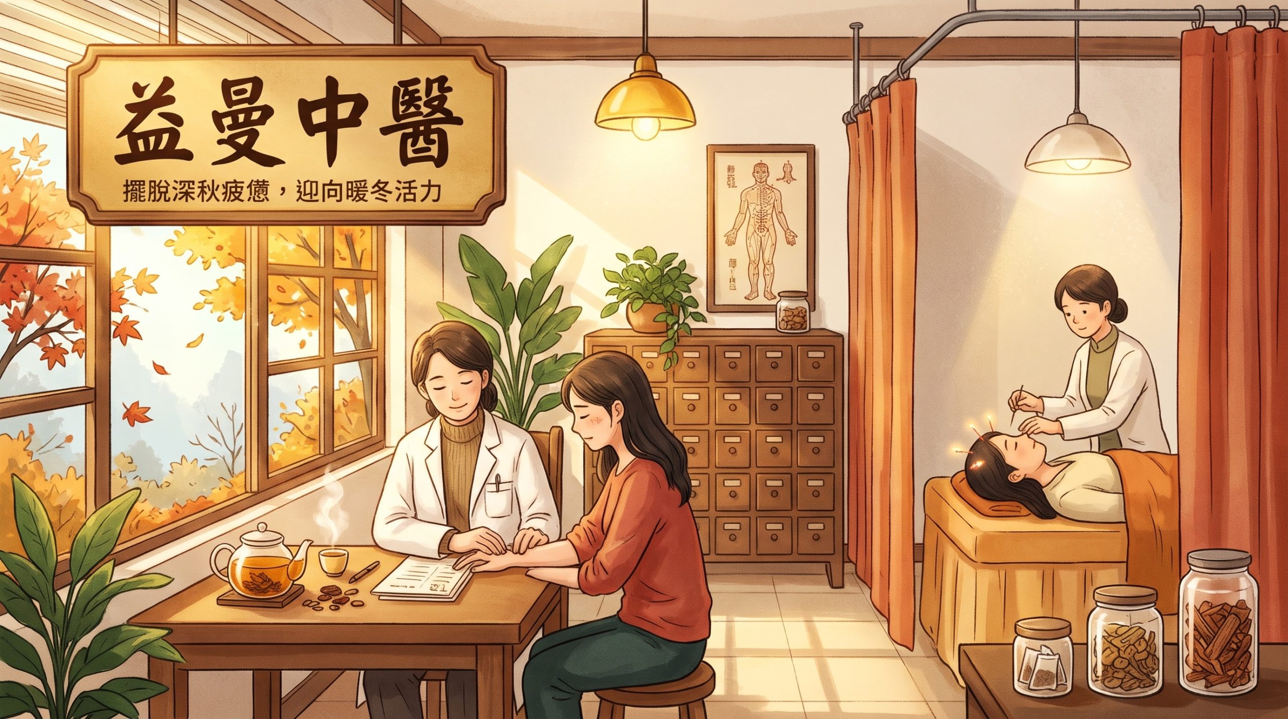 睡滿 8 小時像被卡車碾過？霜降「清陽不升」惹禍！益曼中醫 3 招教妳破解深秋嗜睡